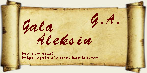 Gala Aleksin vizit kartica